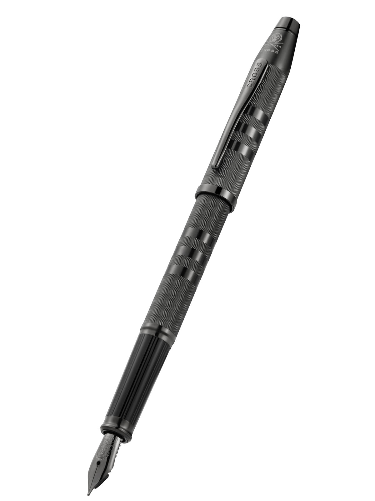 Pluma Estilográfica Cross Century® II Midnight · Laca Negra y PVD negro · Punto Fino (F)