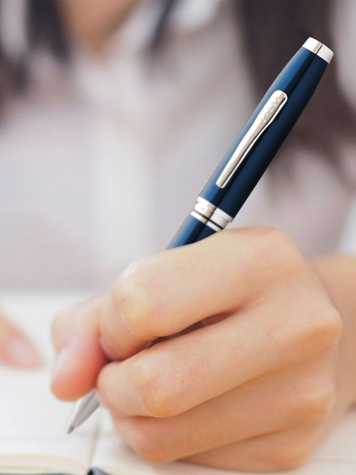 Bolígrafo Cross Coventry Laca Azul con detalles cromados