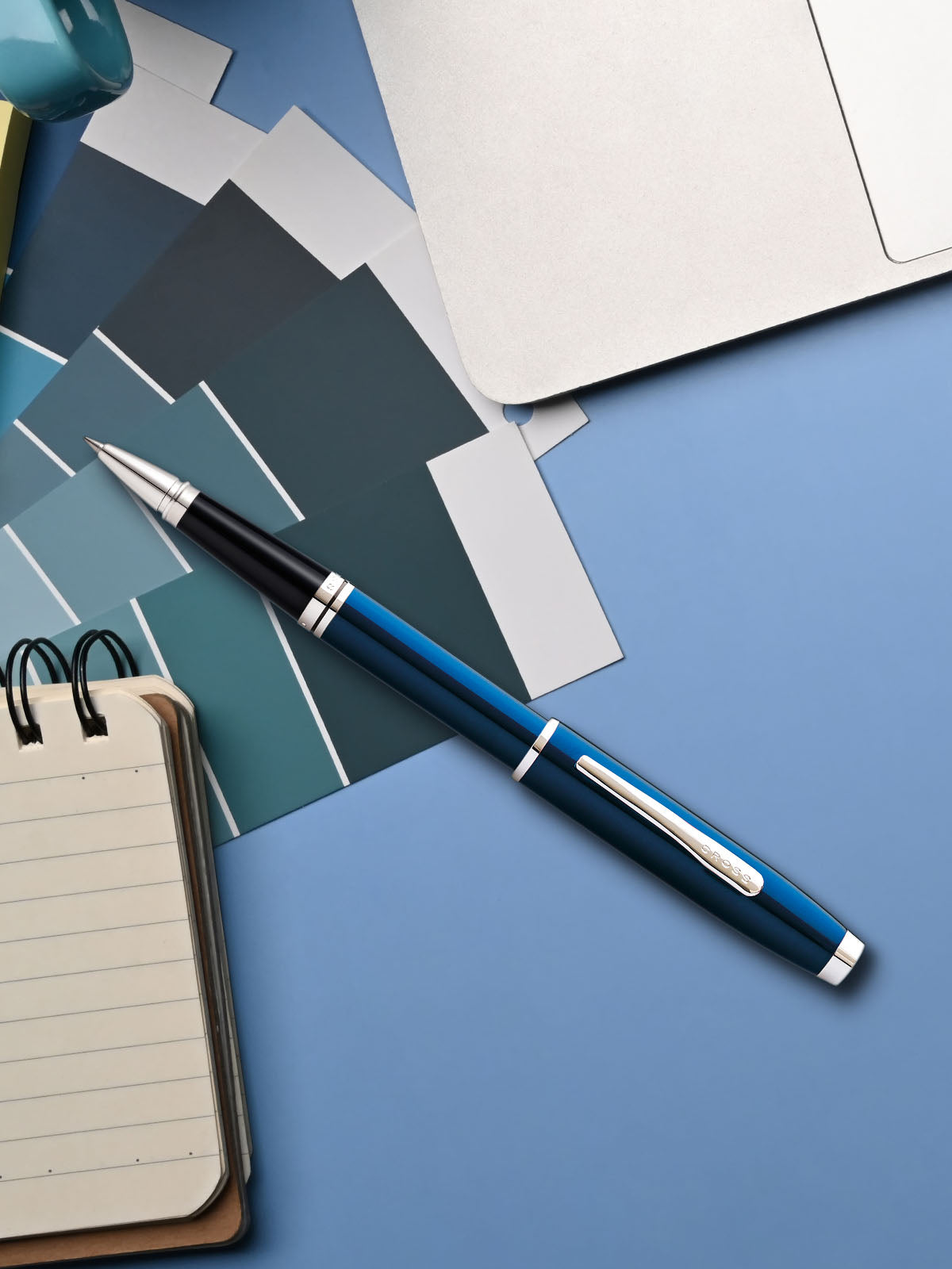 Rollerball Cross Coventry Laca Azul con detalles cromados