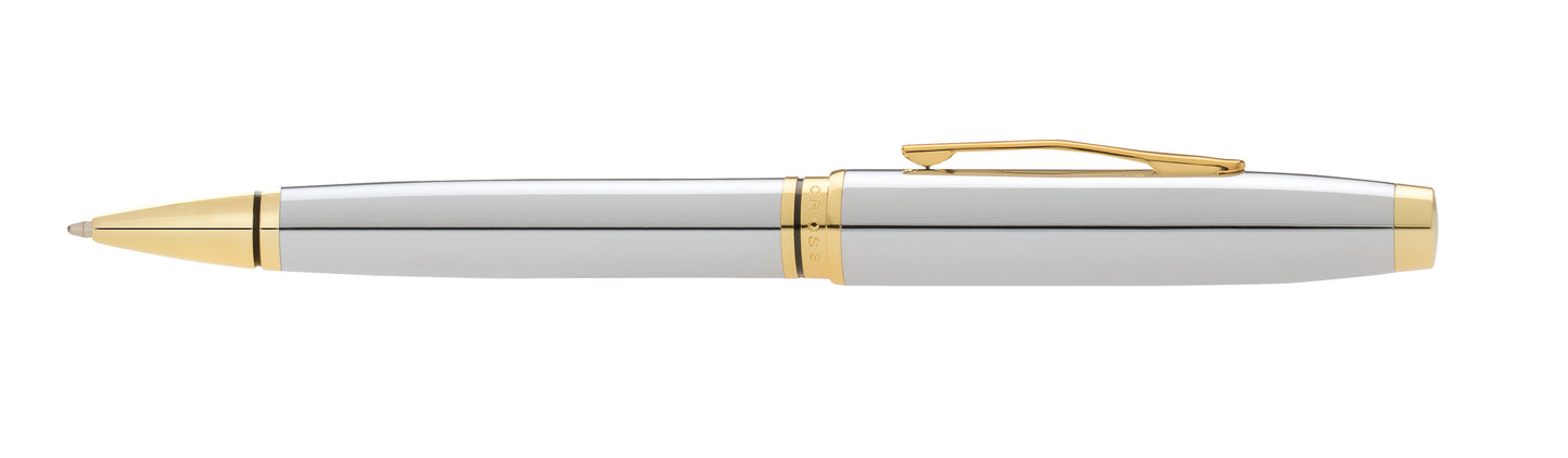 Bolígrafo Cross Coventry Medalist® Cromo y detalles dorados
