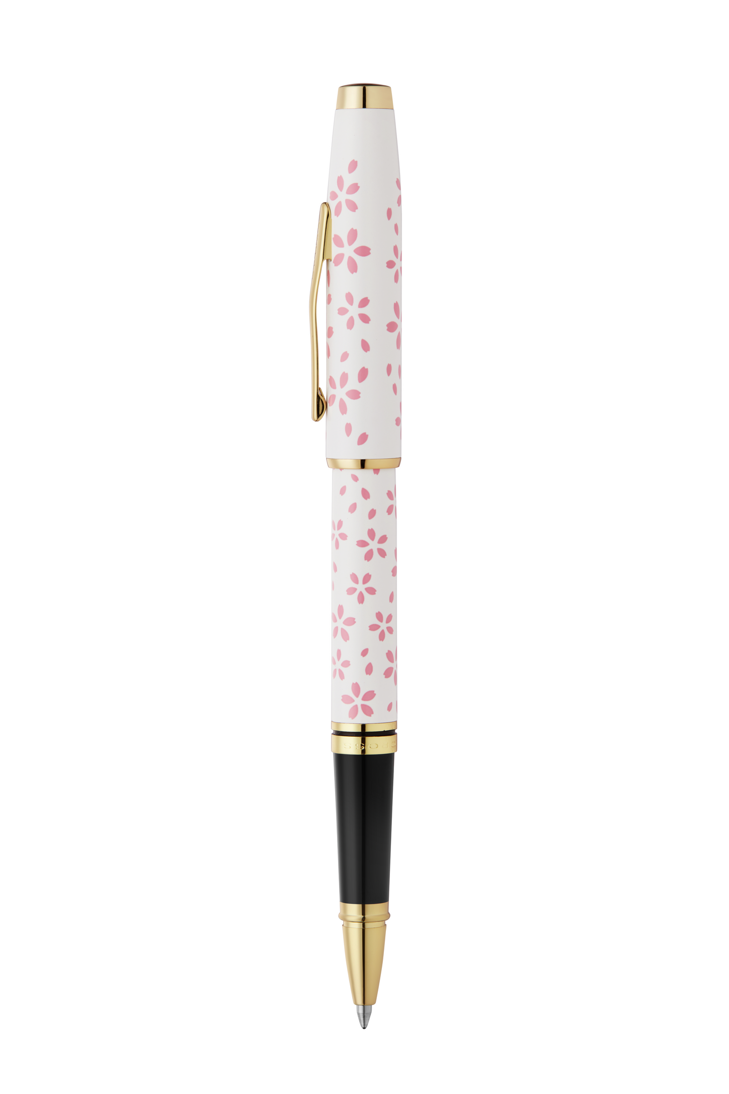 Rollerball Cross Coventry Cherry Blossom Sakura Pink y Laca Blanco Perlado