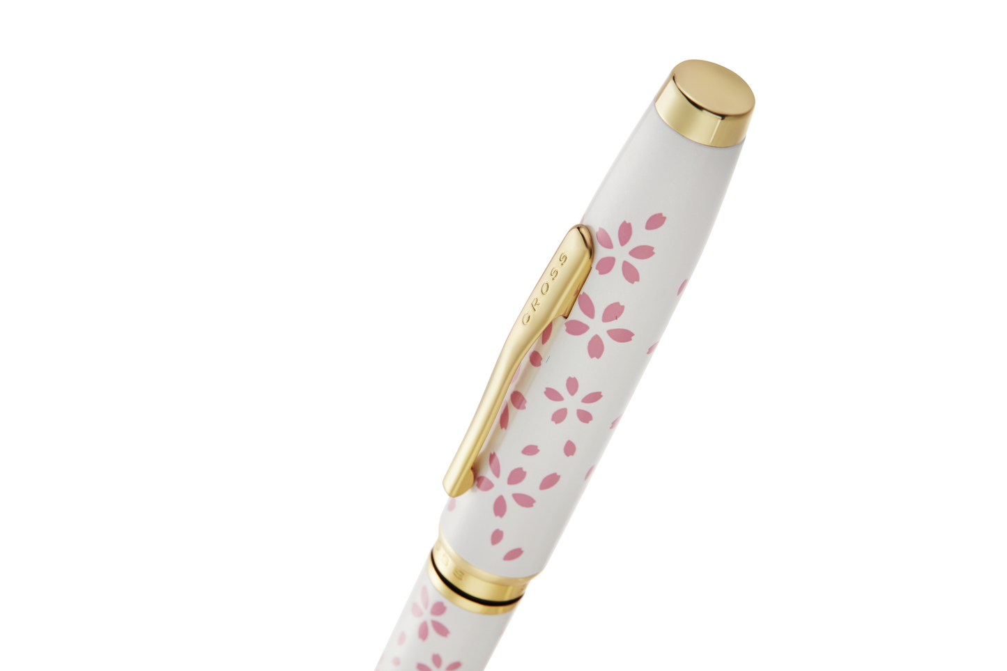 Pluma Estilográfica Cross Coventry Cherry Blossom Sakura Pink y Laca Blanco Perlado · Punto Medio (M)