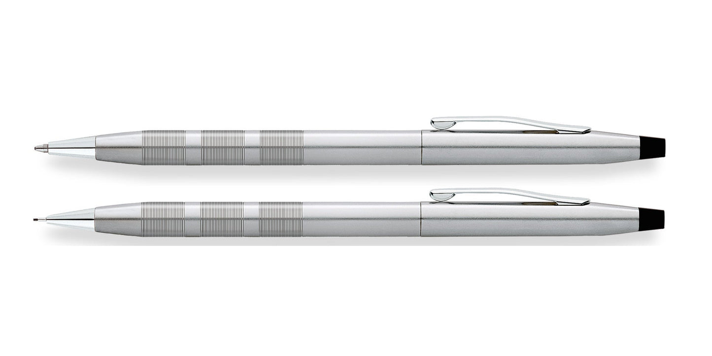 Classic Century Satin Chrome Ballpoint Pen & 0.7MM Pencil Set