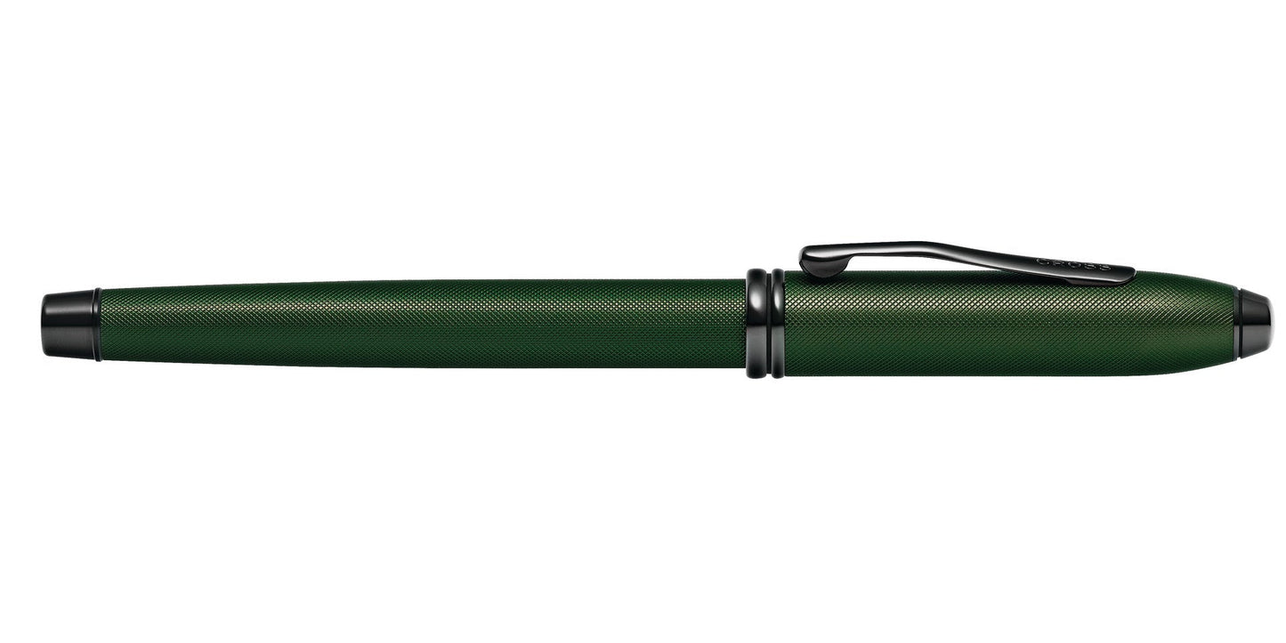 Townsend Matte Green PVD Micro-knurl Rollerball Pen