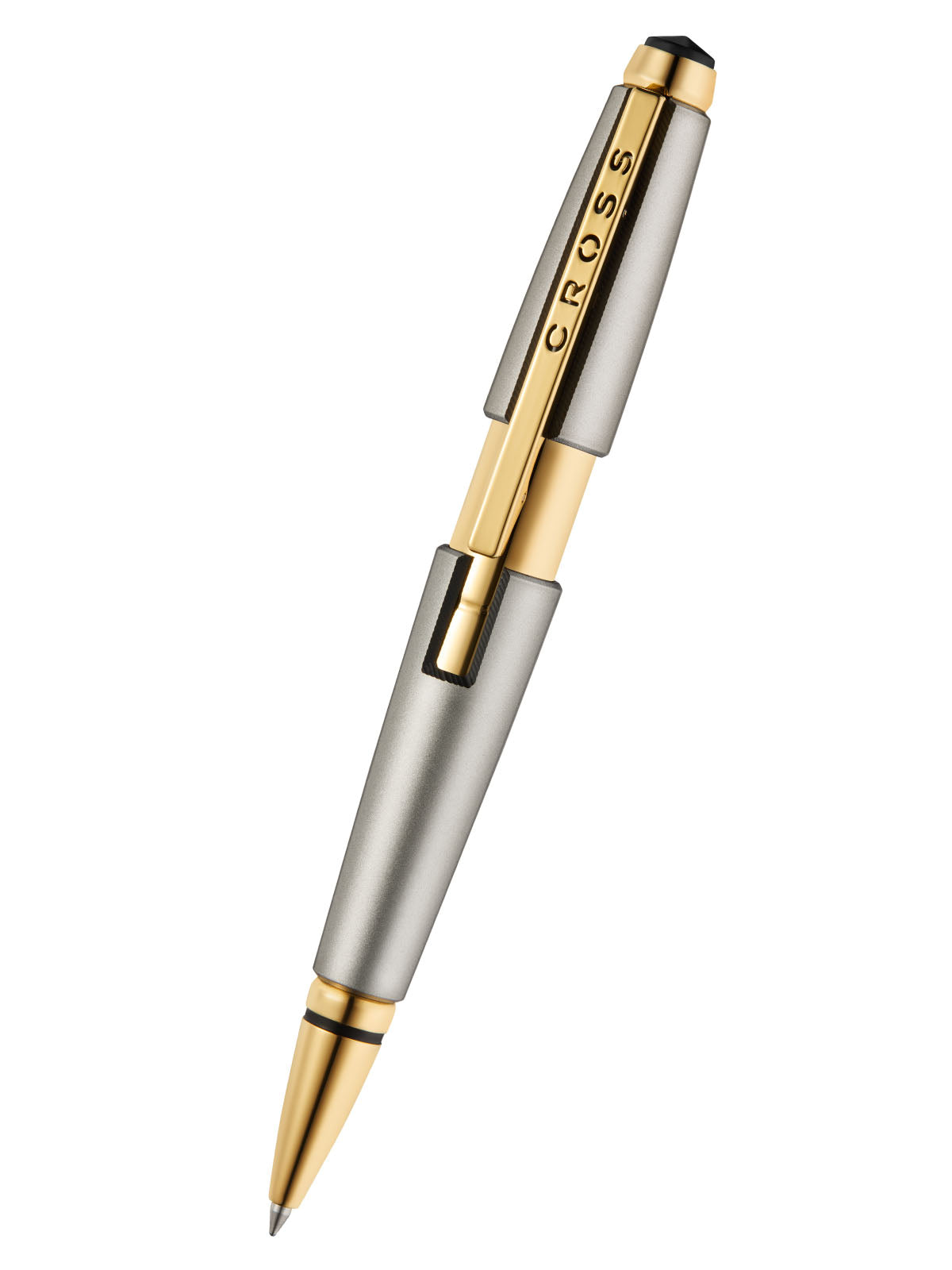 Rollerball Cross Edge Gris Titanio con detalles dorados