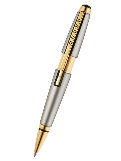 Rollerball Cross Edge Gris Titanio con detalles dorados