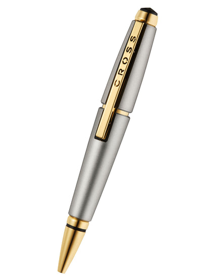 Rollerball Cross Edge Gris Titanio con detalles dorados