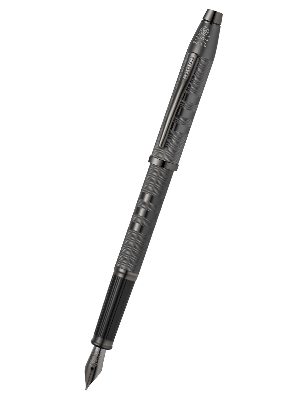 Pluma Estilográfica Cross Century® II Midnight · Laca Negra y PVD negro · Punto Fino (F)