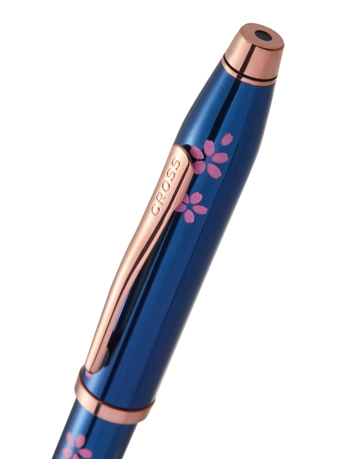 Pluma Estilográfica Cross Century® II Cherry Blossom Laca Azul Translúcida · Punto Fino (F)