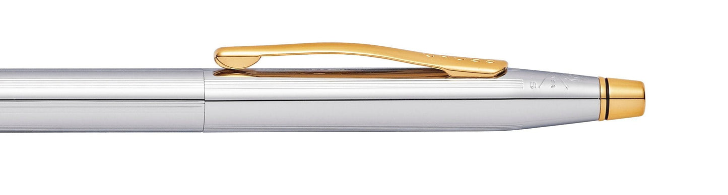 Juego de Bolígrafo y Portaminas 0,7 mm. Cross Classic® Century® · Medalist® Cromo y detalles cromados en oro de 23 Kts.