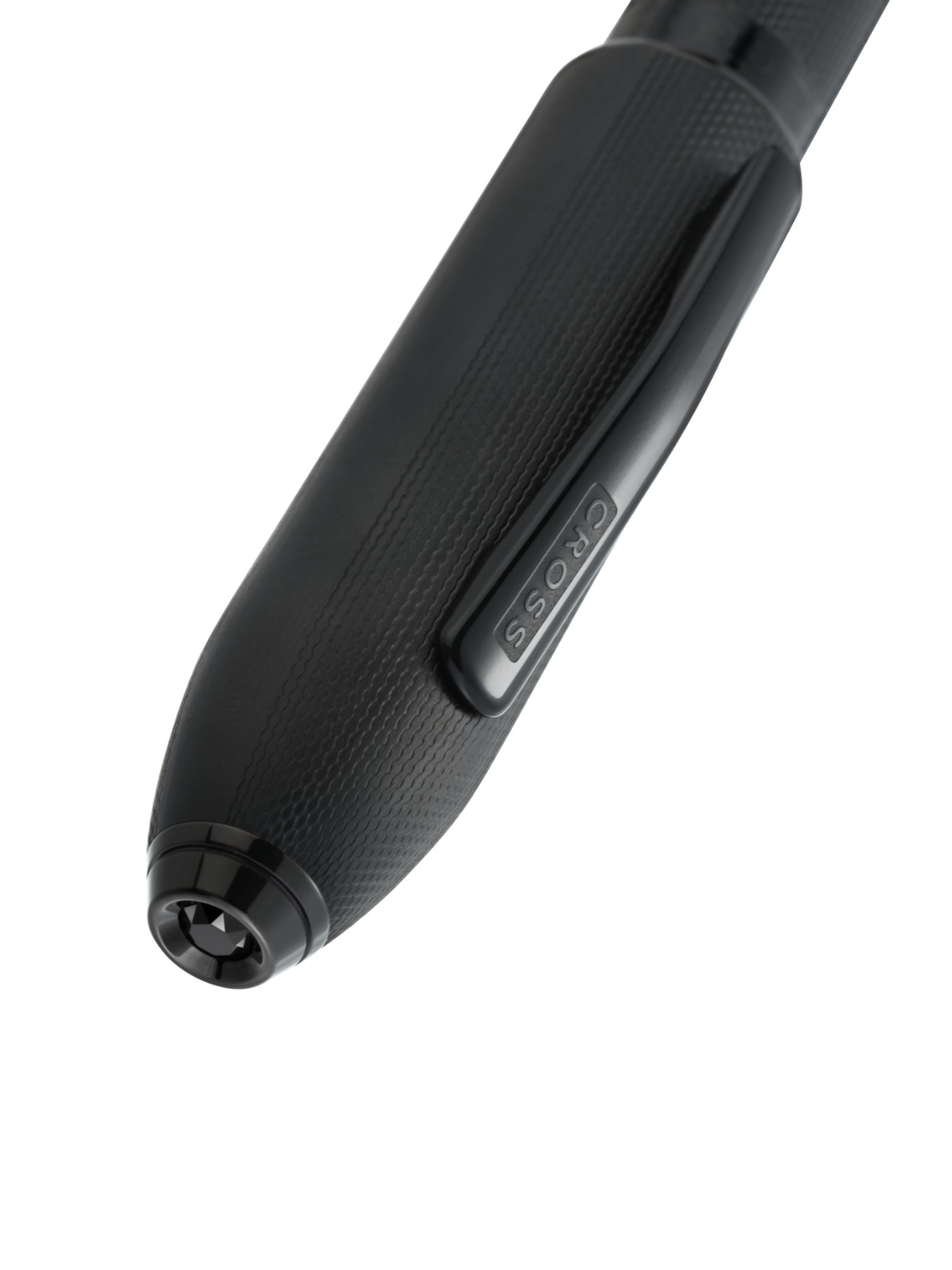 Rollerball Cross Peerless™ de PVD Negro grabado punta de diamante