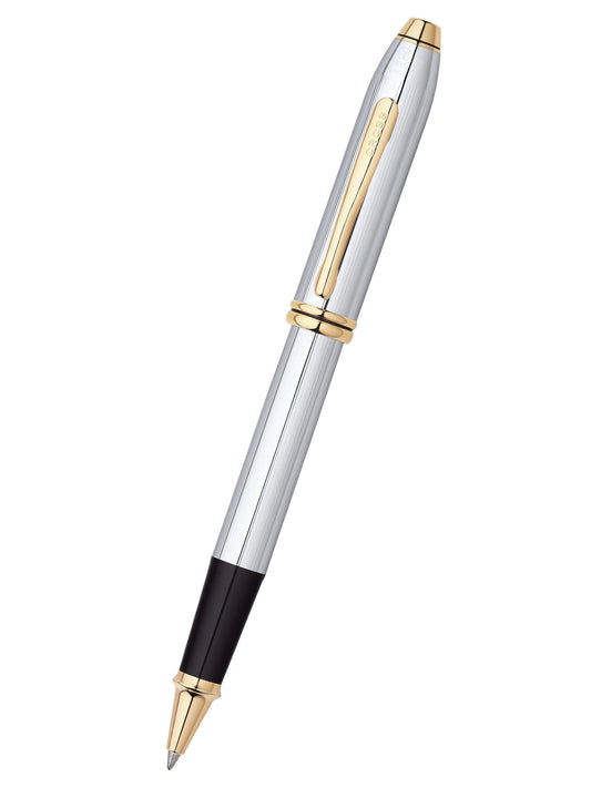 Rollerball Cross Townsend® Medalist® Cromo y detalles en Oro de 23 Kilates