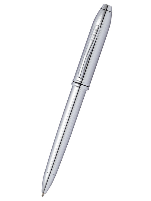 Silver pen on a white background