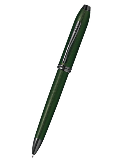 Bolígrafo Cross Townsend® Laca Verde Mate y grabado micro ranurado & PVD