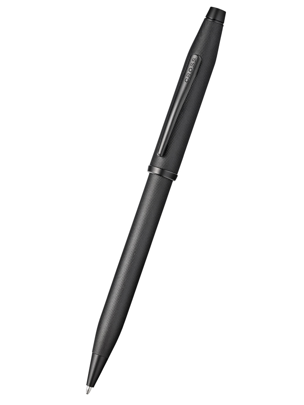 Bolígrafo Cross Century® II · Laca Negra Mate con grabado micro ranurado & PVD