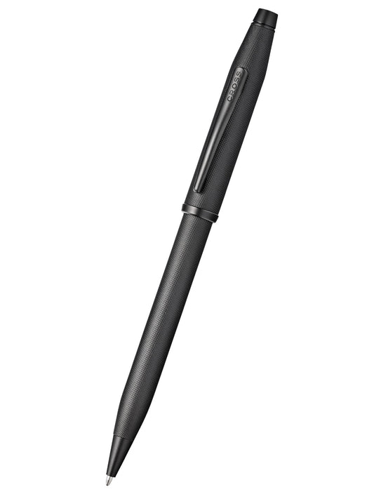 Bolígrafo Cross Century® II · Laca Negra Mate con grabado micro ranurado & PVD