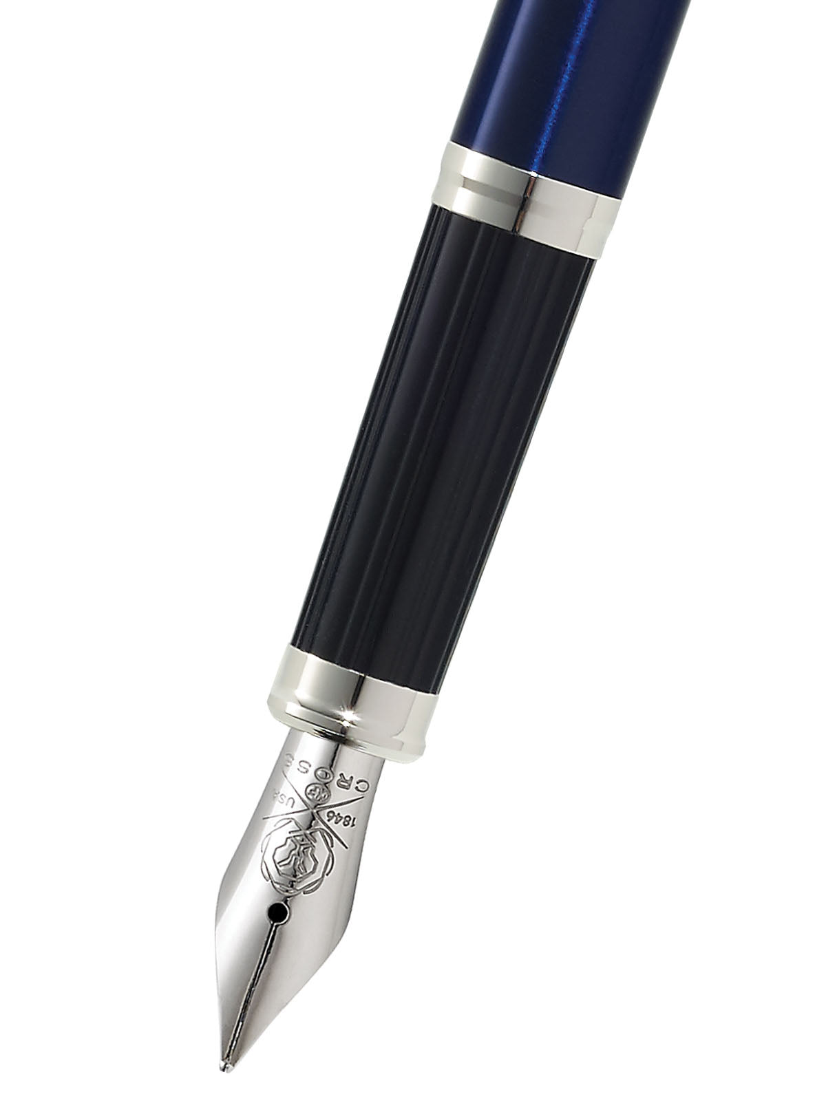 Pluma Estilográfica Cross Century® II de Laca Azul y detalles cromados · Punto Medio (M)