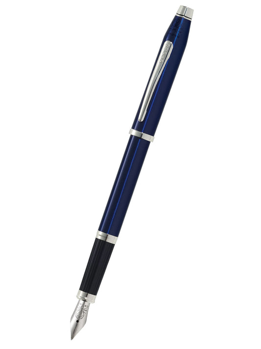 Pluma Estilográfica Cross Century® II de Laca Azul y detalles cromados · Punto Fino (F)