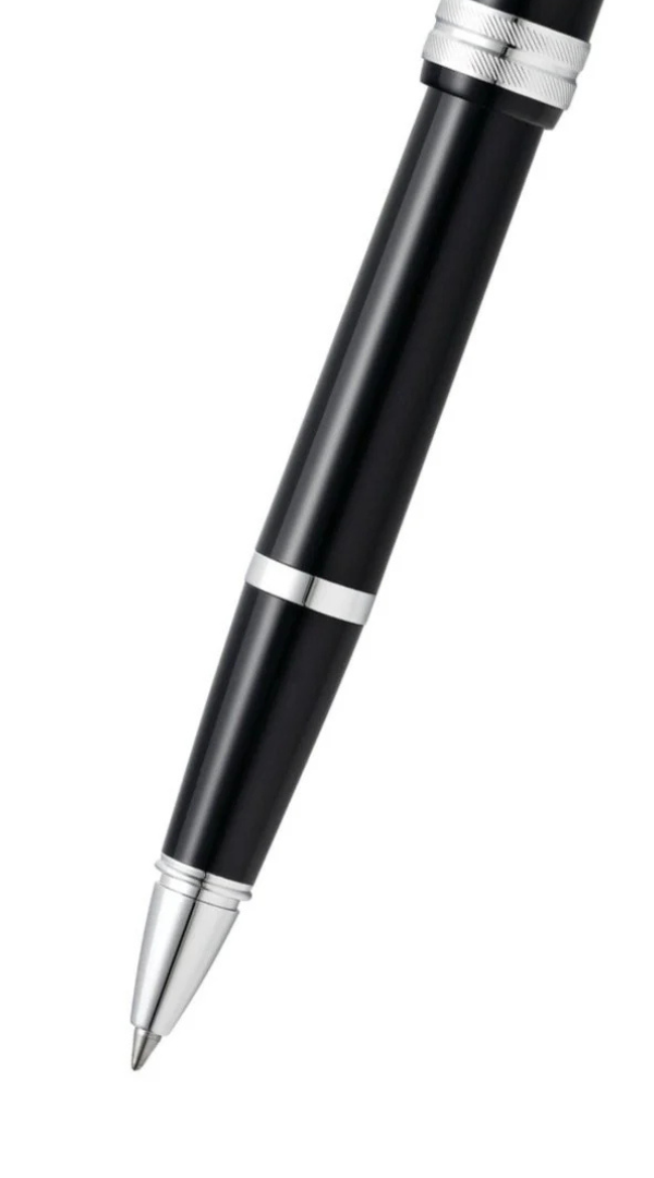 Rollerball de resina Cross Bailey Light Negro Brillante con detalles cromados