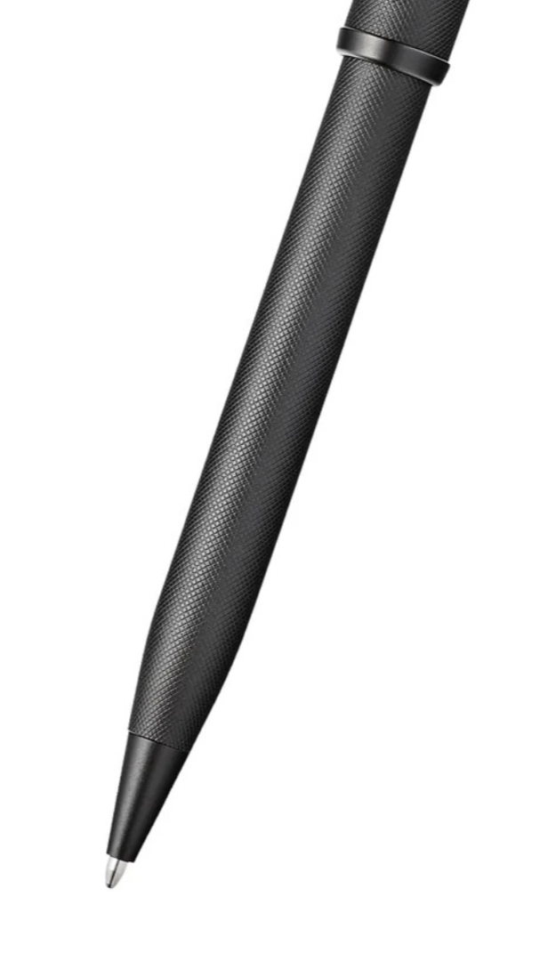 Bolígrafo Cross Century® II · Laca Negra Mate con grabado micro ranurado & PVD