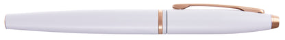Rollerball Cross Calais Laca Blanco Perlado con detalles en Oro Rosa