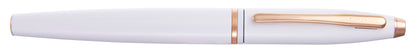 Rollerball Cross Calais Laca Blanco Perlado con detalles en Oro Rosa