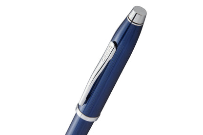 Rollerball Cross Century® II · Laca Azul Cobalto Translúcido grabado punta de diamante