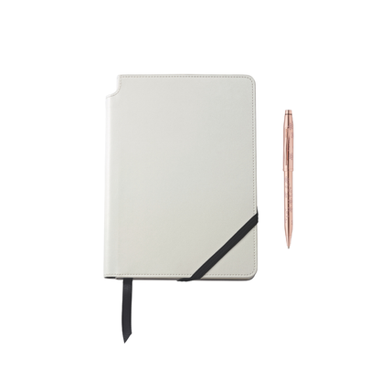 Juego para Regalo Cross Century® II de bolígrafo Cherry Blossom Plaqué Oro Rosa y cuaderno mediano azul