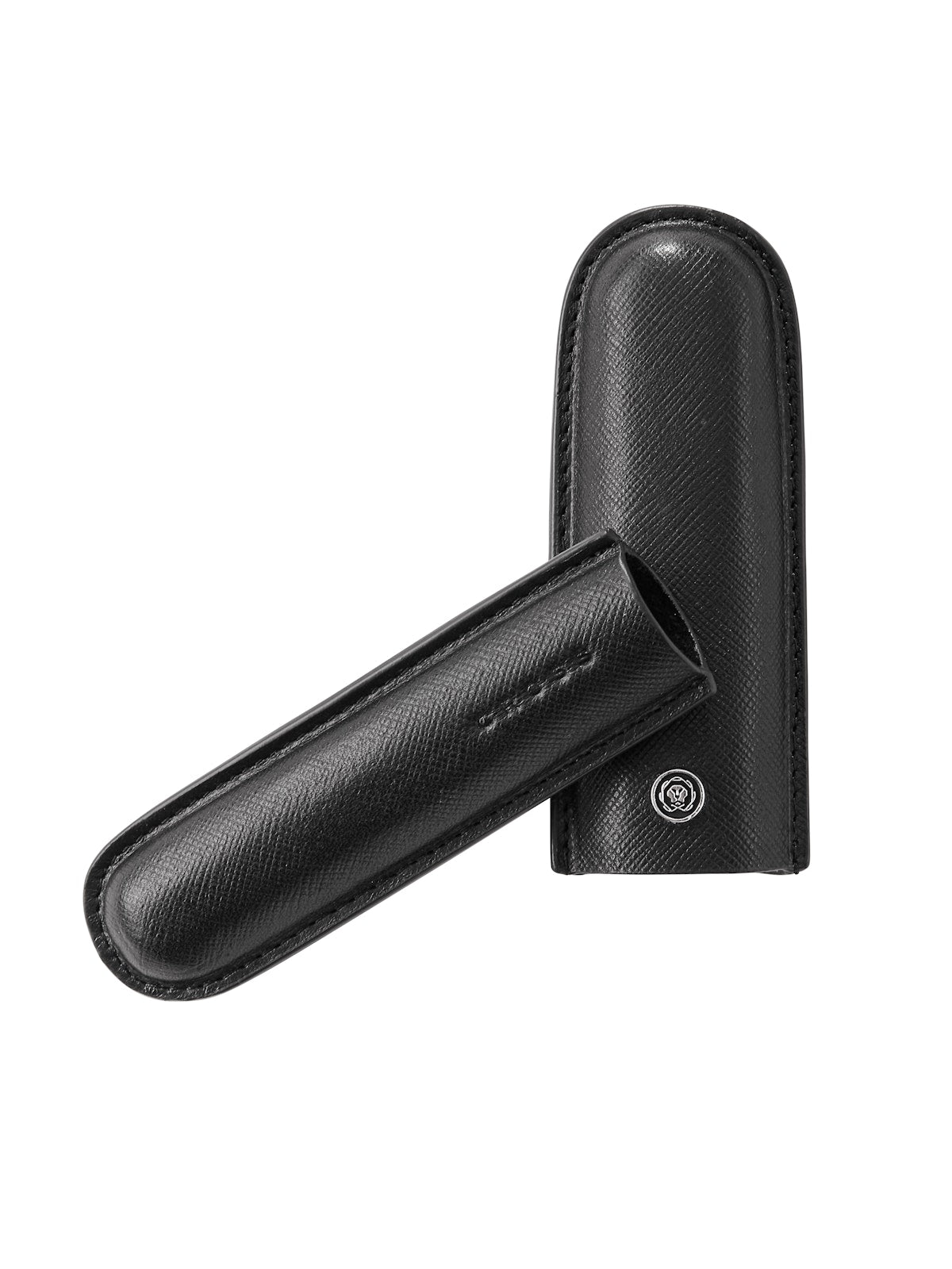 Fundas para escritura de Piel Saffiano Negra tipo "porta puros" para una pieza