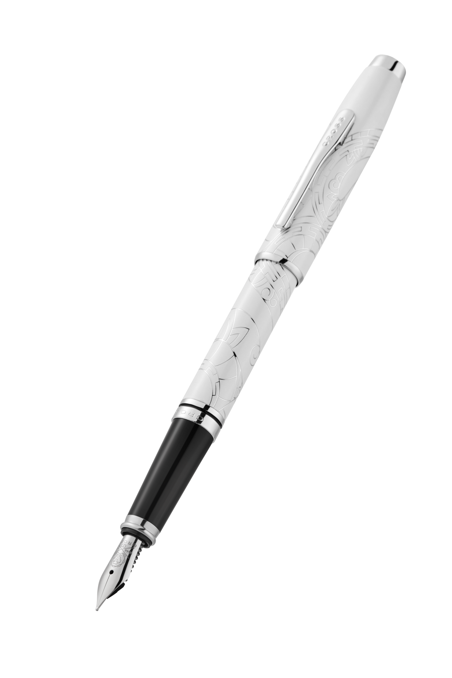 Pluma Estilográfica Cross Coventry Year of the Snake de Laca Blanco Perlado · Punto Medio (M)