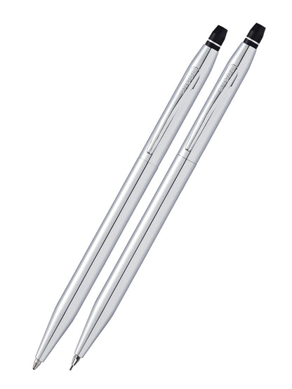 Juego de Bolígrafo y Portaminas 0,7 mm. Cross Click Cromado Brillante
