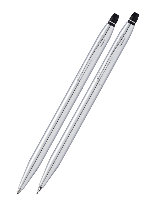 Juego de Bolígrafo y Portaminas 0,7 mm. Cross Click Cromado Brillante