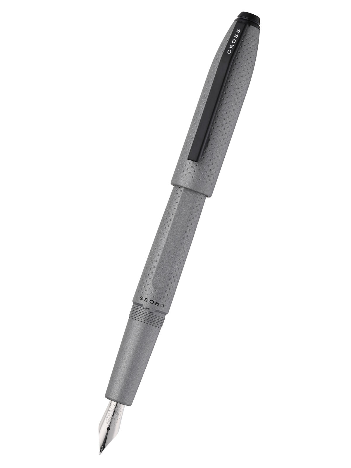Prism Graphite Resin with Polished Chrome Stainless Steel Fine Nib Fountain Pen