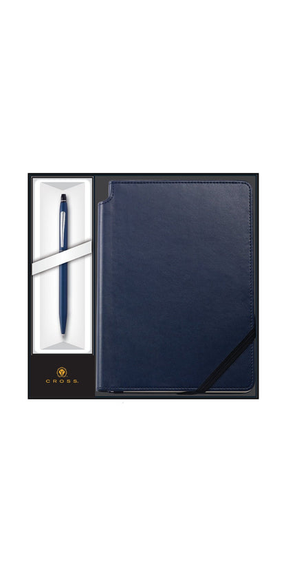 Click Midnight Blue Ballpoint Pen with Midnight Blue Journal Gift Set