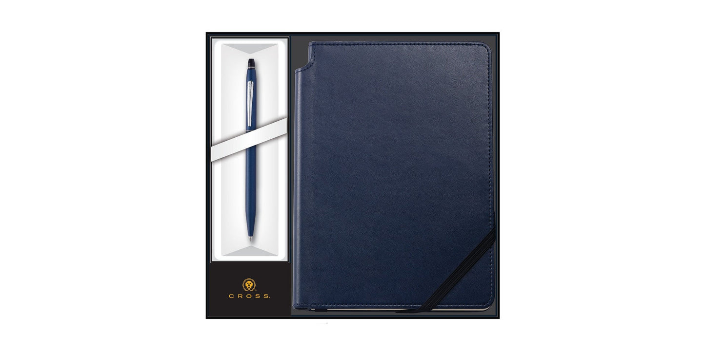 Click Midnight Blue Ballpoint Pen with Midnight Blue Journal Gift Set
