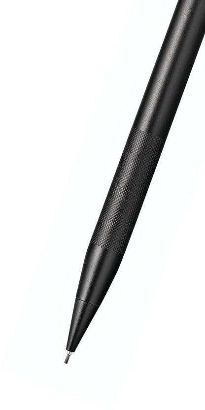 Classic Century Black PVD 0.7MM Pencil with Micro-knurl Detail