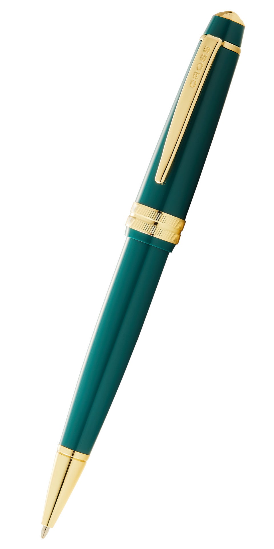 Bailey Light Polished Green Resin and Gold Tone Ballpoint Pen
