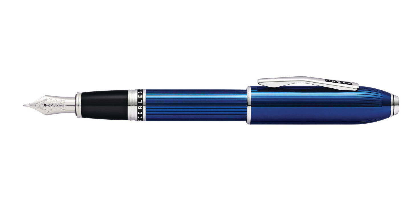 Peerless Translucent Quartz Blue Fountain Pen