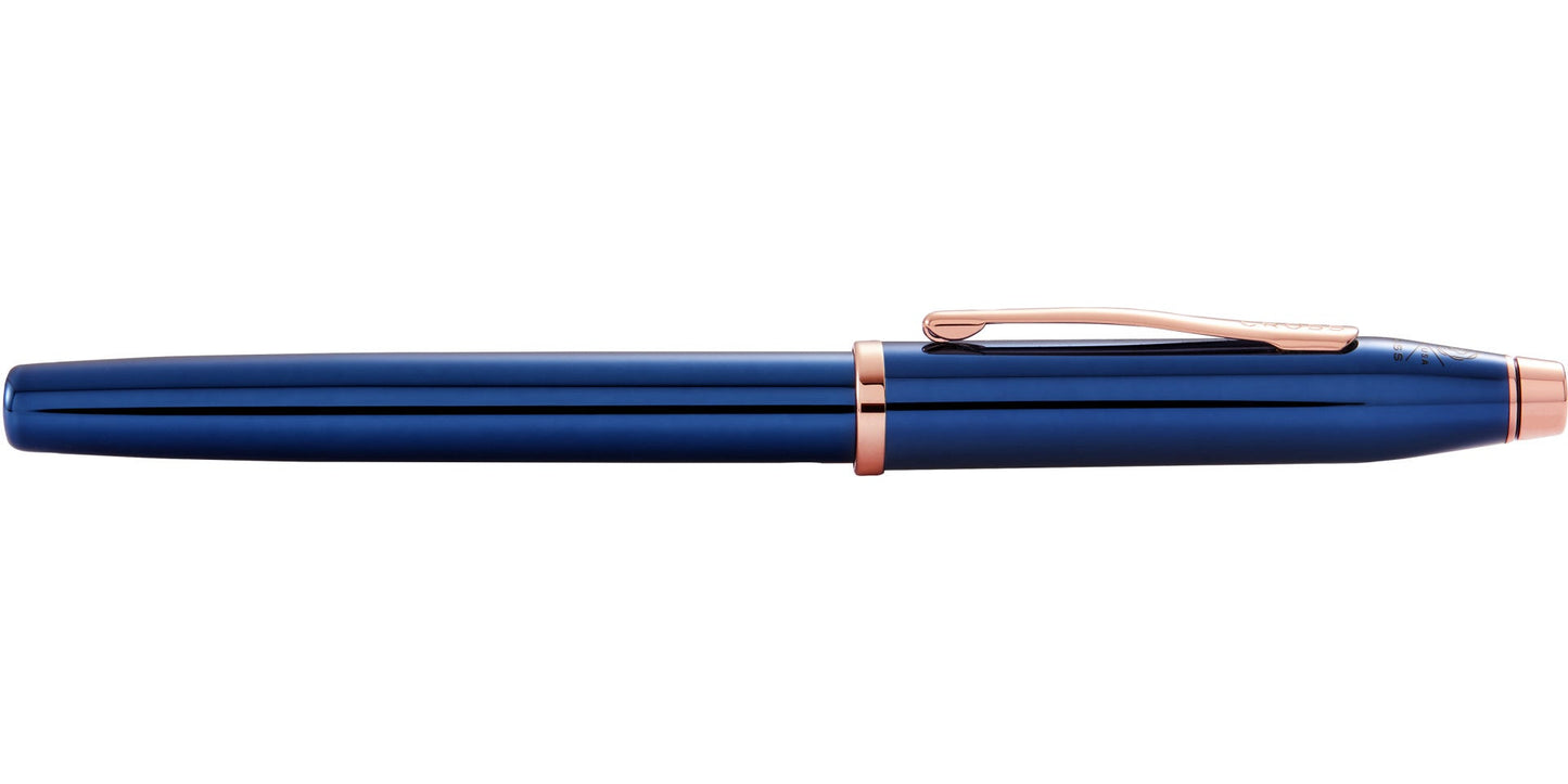 Century II Translucent Cobalt Blue Lacquer Fountain Pen