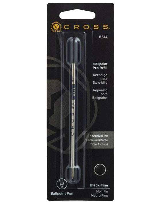 Ballpoint Pen Refill - Black - Fine - Packaged One Per Card