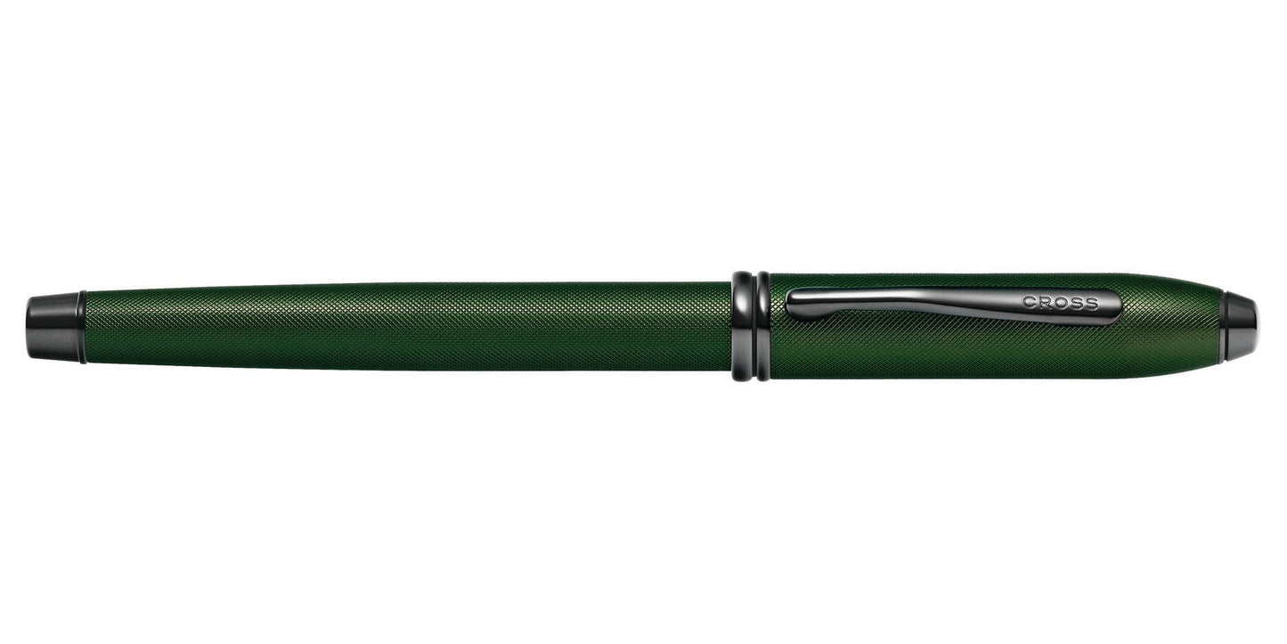 Townsend Matte Green PVD Micro-knurl Rollerball Pen
