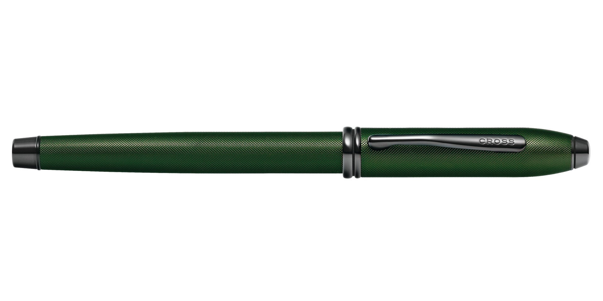 Townsend Matte Green PVD Micro-knurl Rollerball Pen