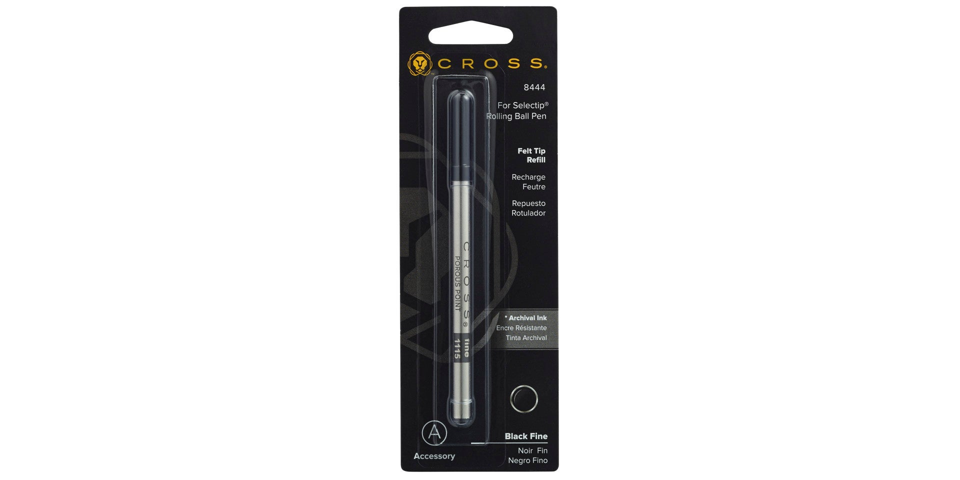 Selectip Porous-Point Pen Refill - Black - Fine - Single Pack