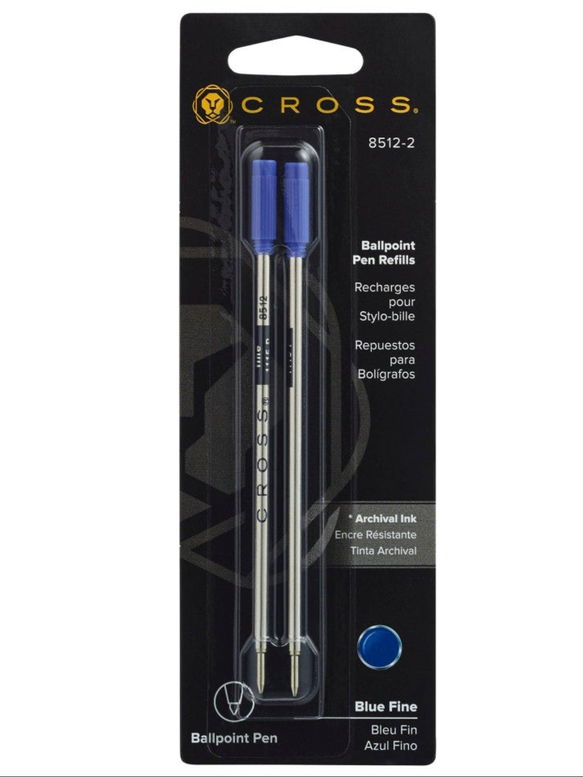 Ballpoint Pen Refill - Blue - Fine - Dual Pack