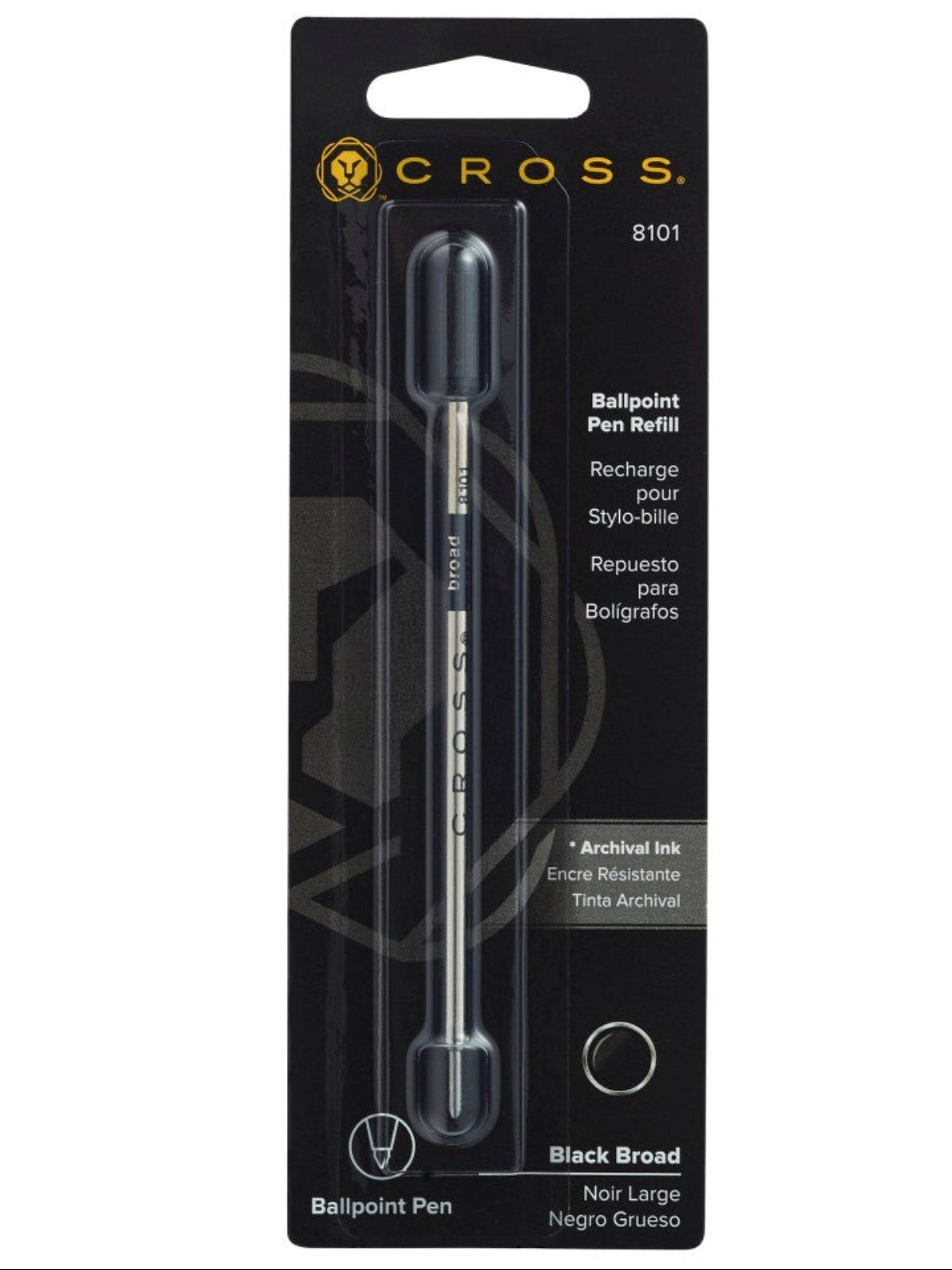 Ballpoint Pen Refill - Black - Broad