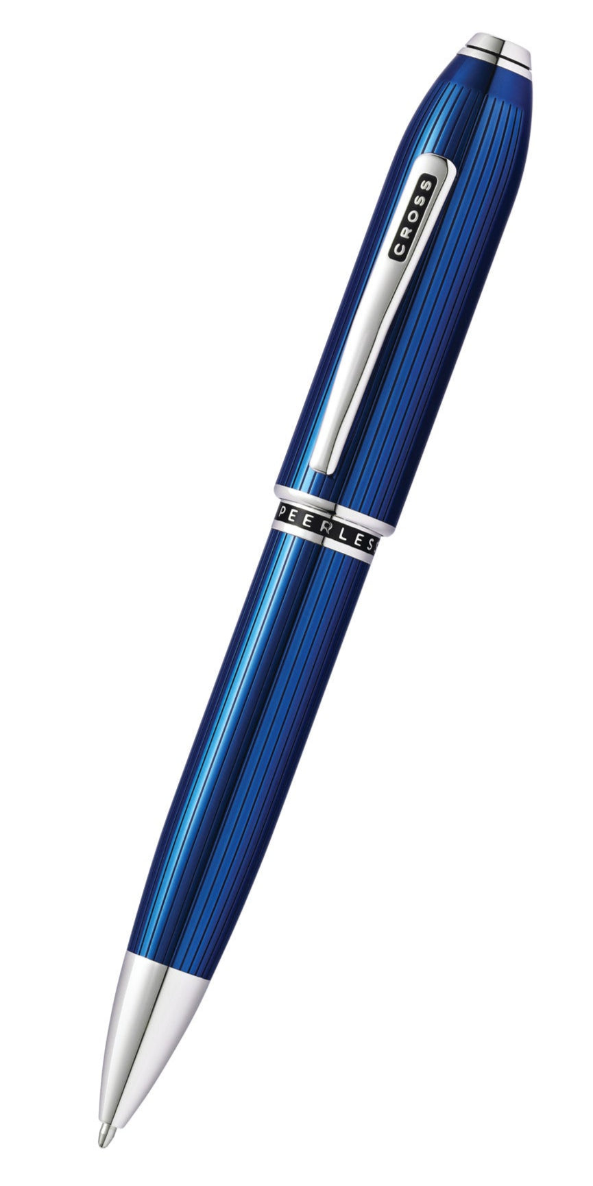Peerless Translucent Quartz Blue Engraved Lacquer Ballpoint Pen