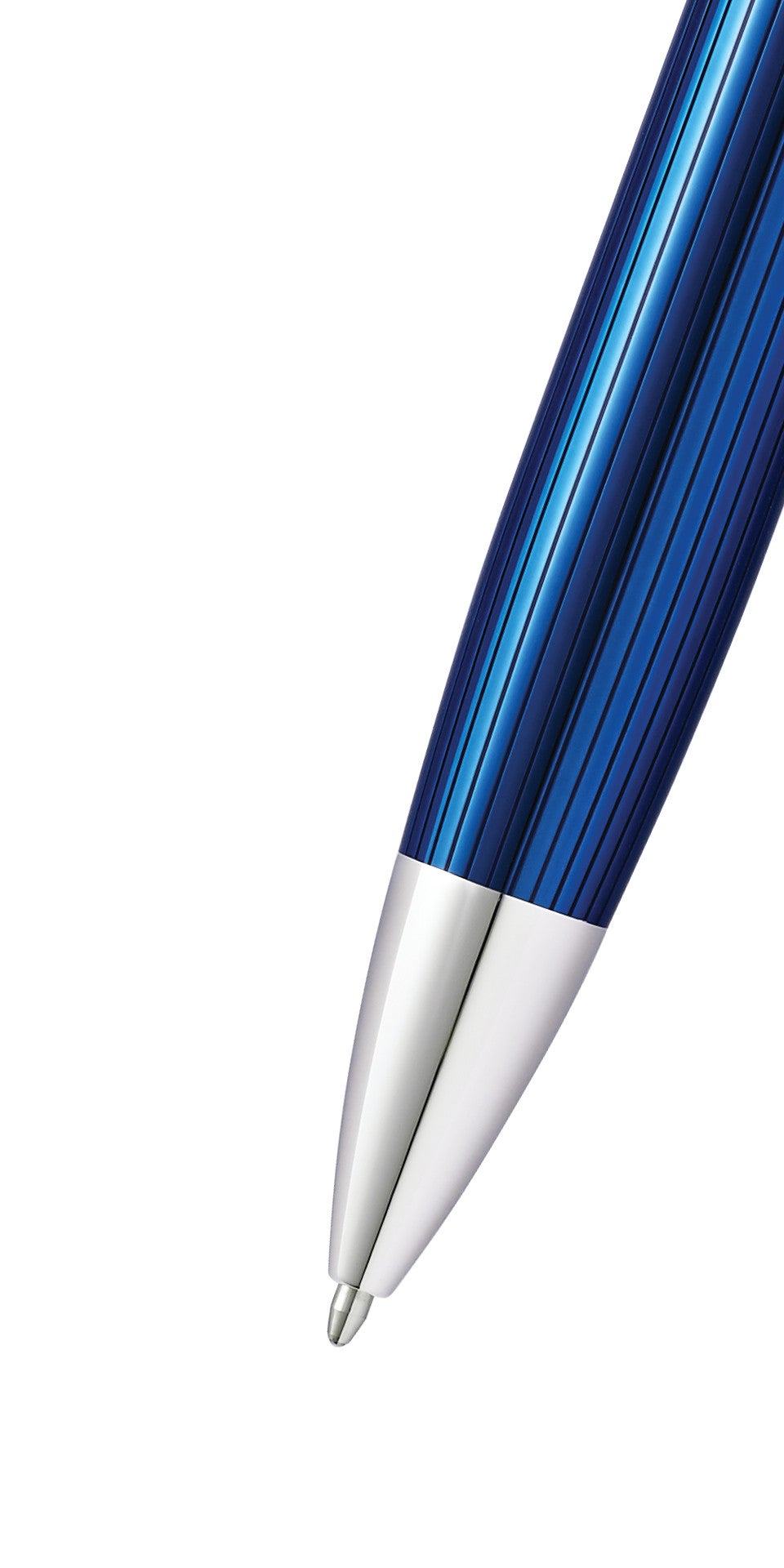 Peerless Translucent Quartz Blue Engraved Lacquer Ballpoint Pen