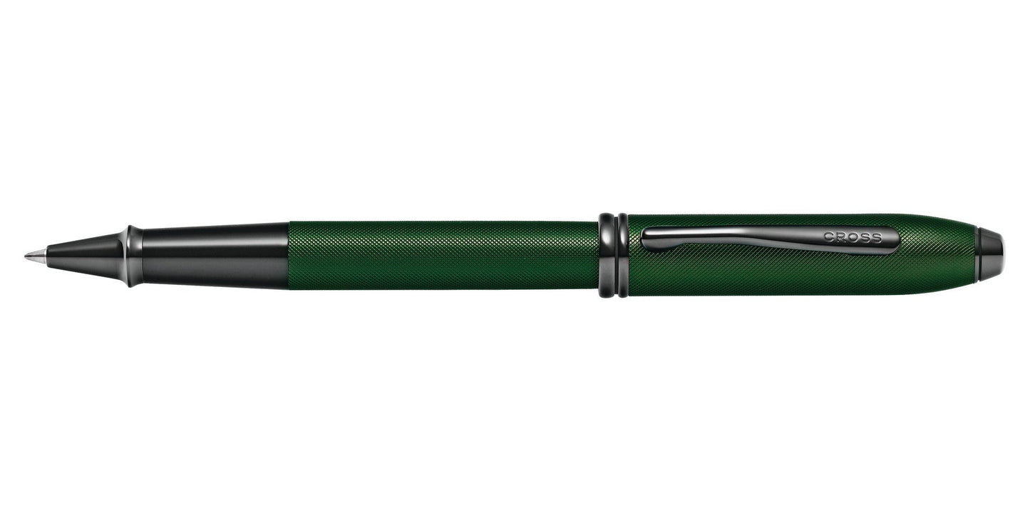 Townsend Matte Green PVD Micro-knurl Rollerball Pen