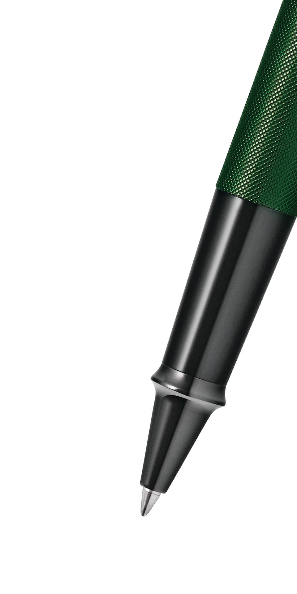 Townsend Matte Green PVD Micro-knurl Rollerball Pen