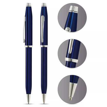 Bolígrafo Cross Century® II de Laca Azul y detalles cromados
